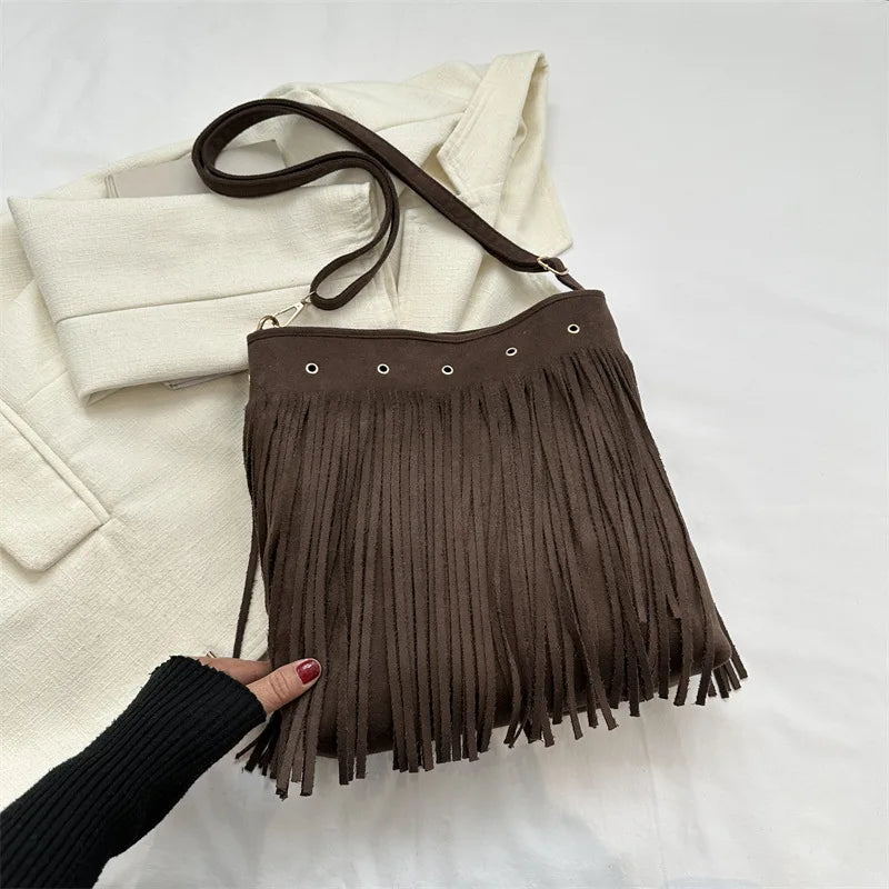 Sac à Main Bohème Chic avec Frange Stylée