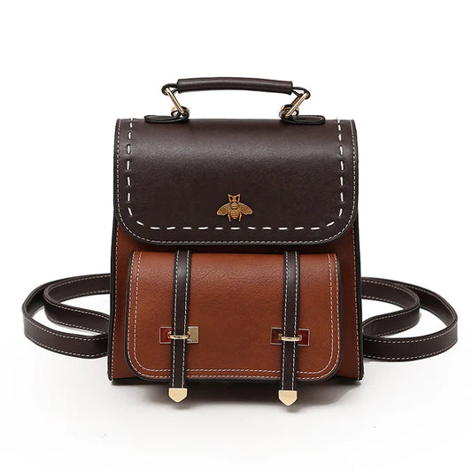 Petit Sac à Dos Vintage Femme - Marron