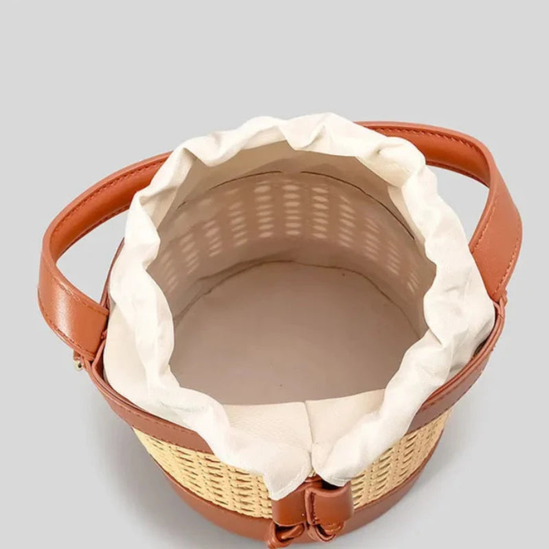 Sac Effet Osier Design avec Bandoulière