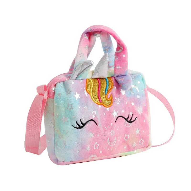 bandoulière licorne en peluche
