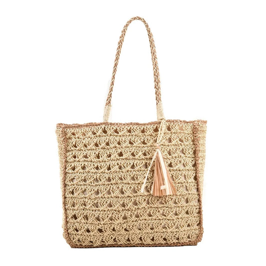 Sac à Main Panier Style Bohème Chic sur fond blanc