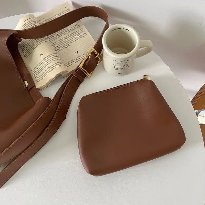 Sac  Cuir avec Pochette