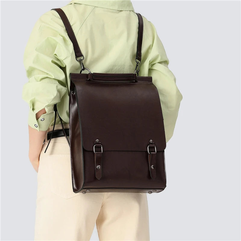 Sac à Dos Cartable Design Vintage pour Femme