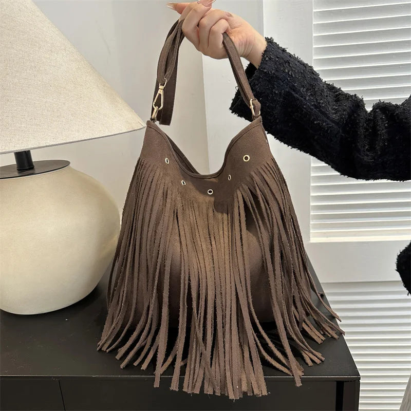 Sac à Main Bohème Chic avec Frange Stylée