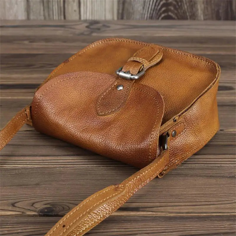 Besace Cuir Femme Vintage marron