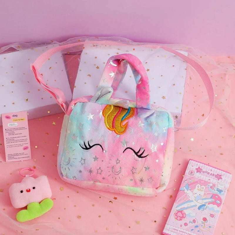 Sac Licorne en Peluche pour Fille