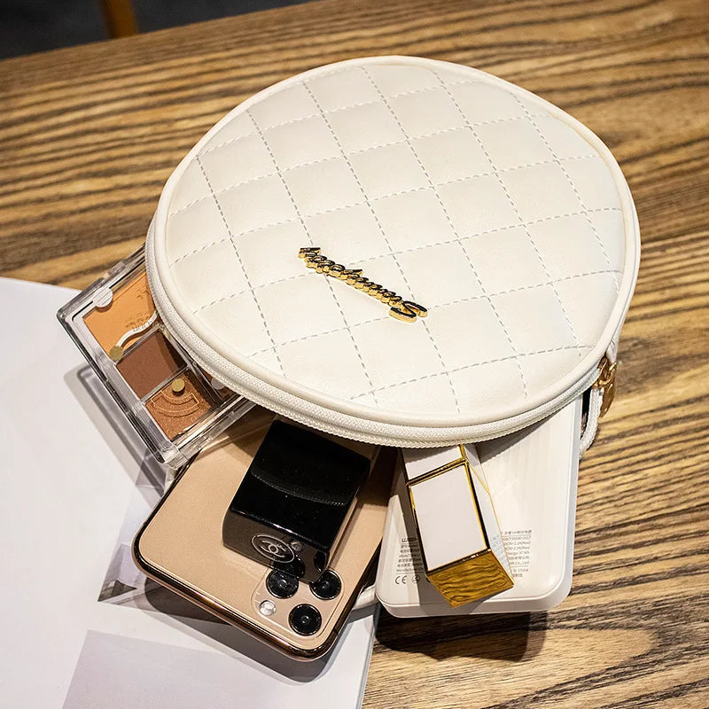 Sac à Main Rond Effet Matelassé