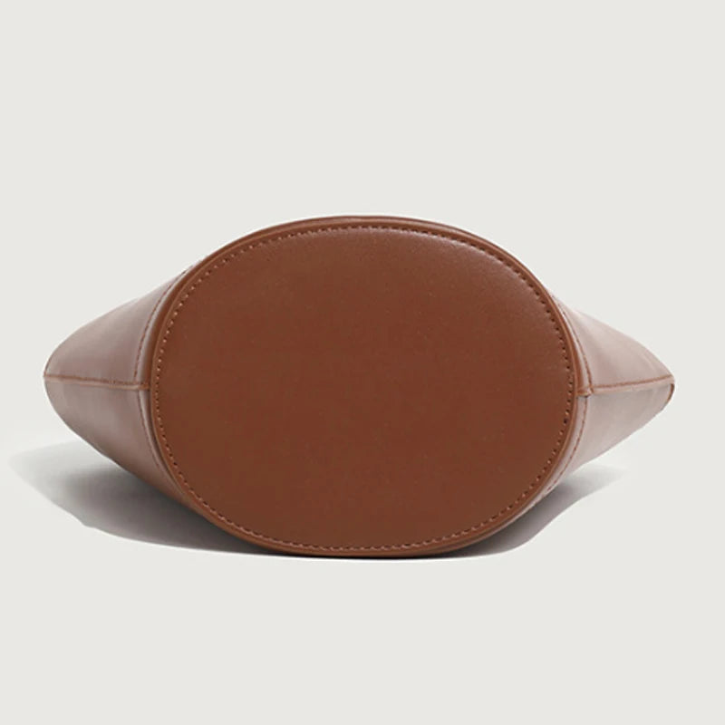 Sac à Main Seau avec Poignée en Bambou
