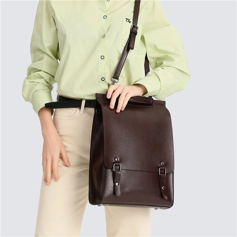 Sac à Dos Cartable Design Vintage pour Femme