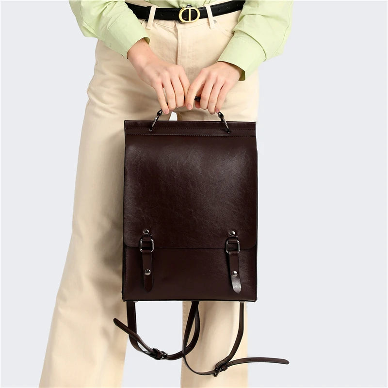 Sac à Dos Cartable Design Vintage pour Femme
