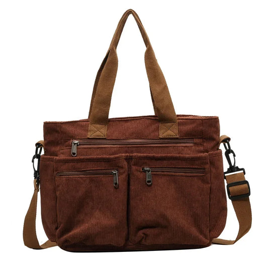 Sac Bandoulière Velours - Marron