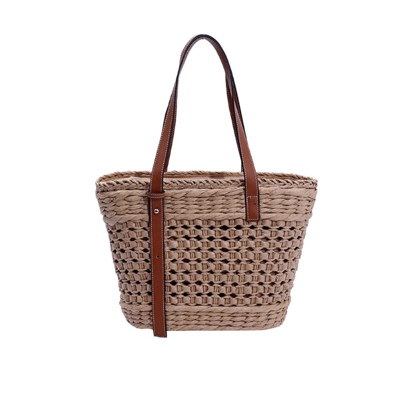 Sac à Main Panier Vintage et Marron sur fond blanc