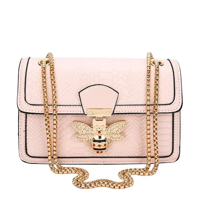 sac cuir rose 