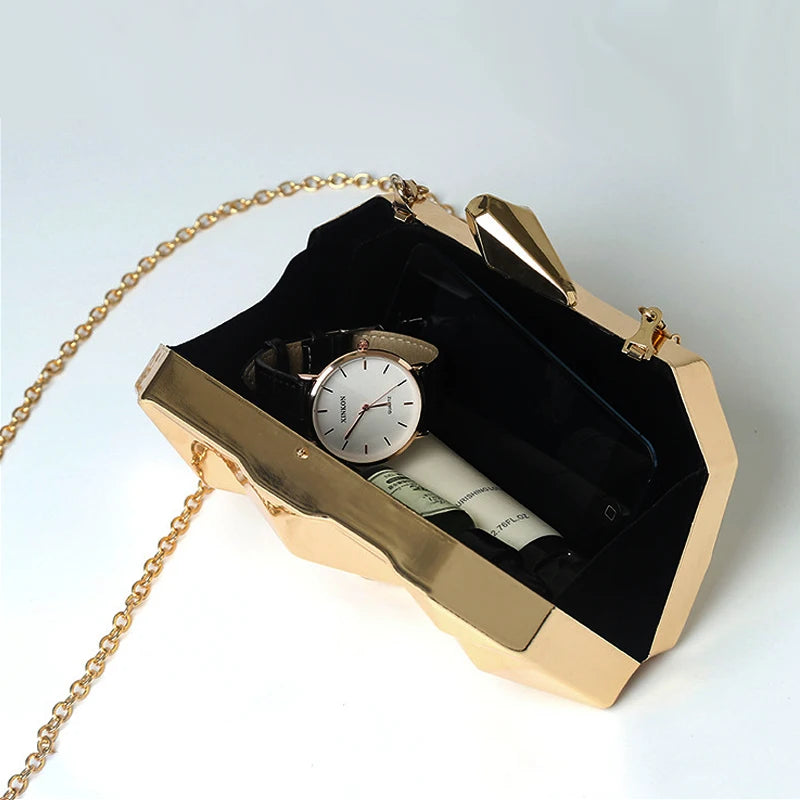 pochette métallique femme 