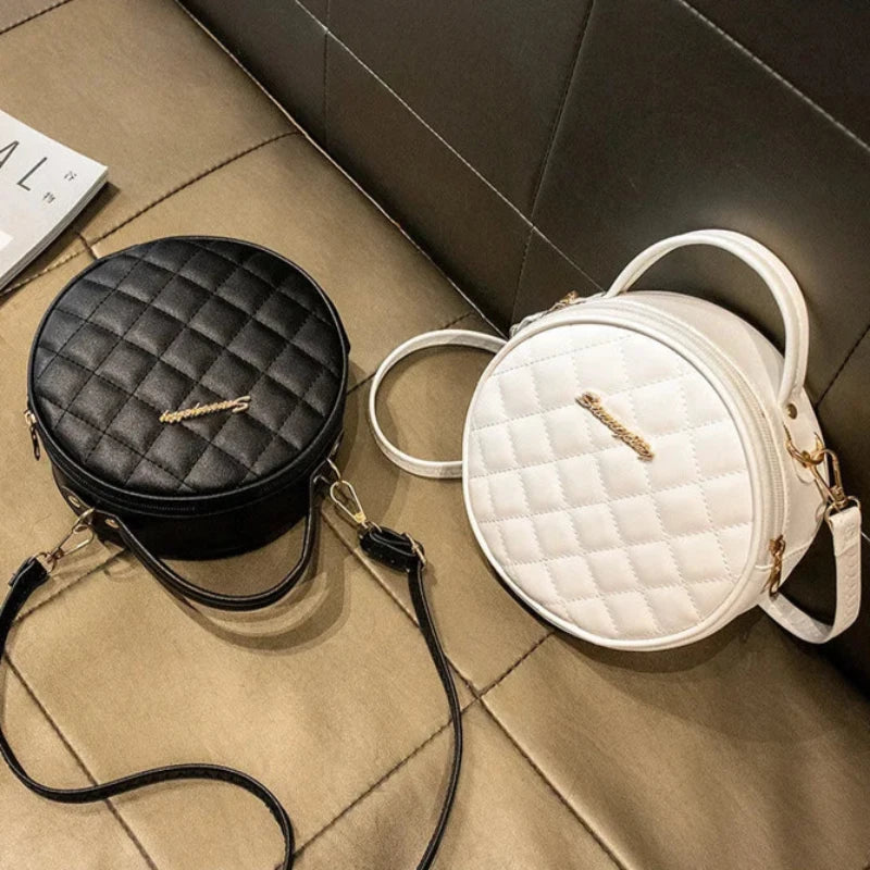 Sac à Main Rond Effet Matelassé