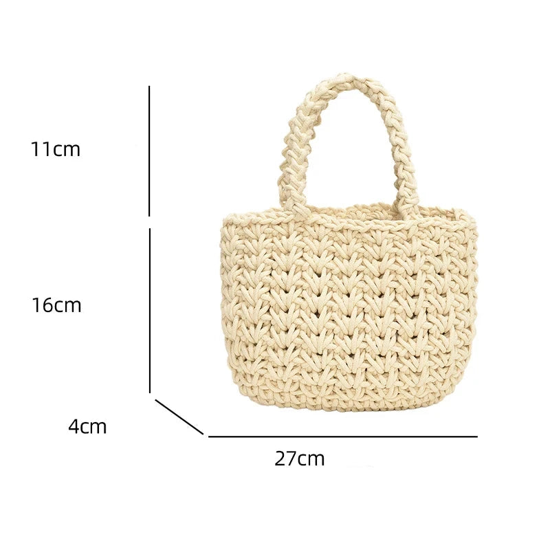 Sac à Main Panier pour Plage sur fond blanc