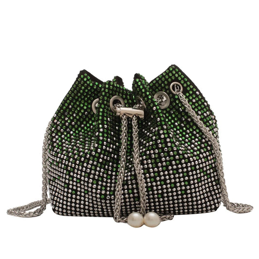Sac Femme Bourse Souple à Strass sur fond blanc