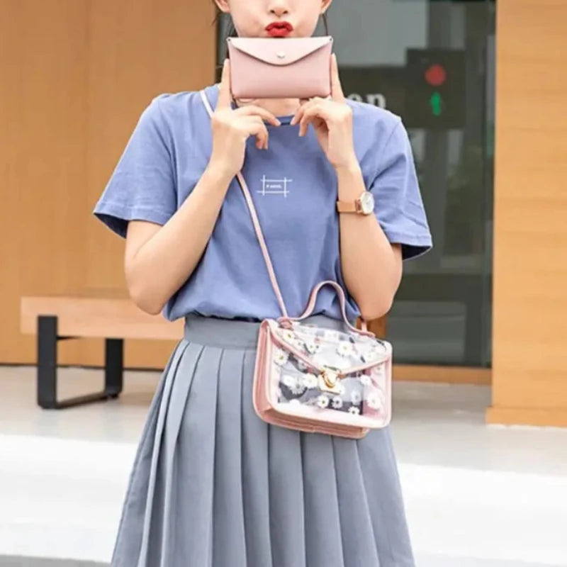 Sac Pour Petite Fille à Motifs de Pâquerettes porté par une femme