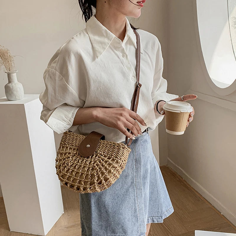 Sac Demi Lune Paille