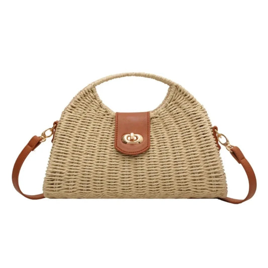Sac Estival Chic en Osier sur fond blanc