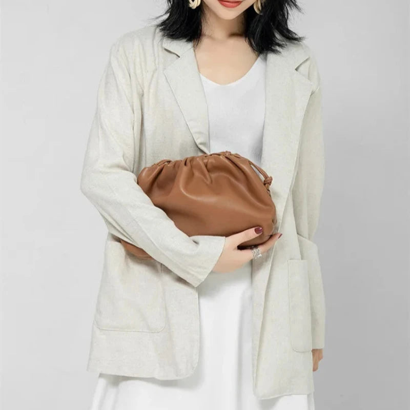 Sac à Main Souple Femme Vintage Marron