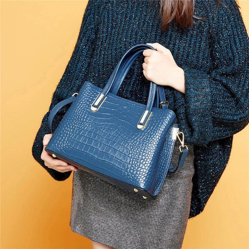 Sac Bandoulière Glamour Effet Croco