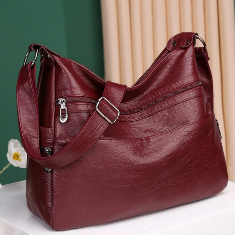 sac cuir rouge 