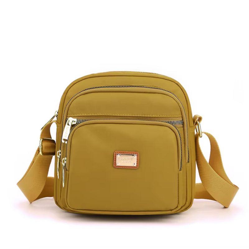 sac bandoulière 3 compartiments jaune
