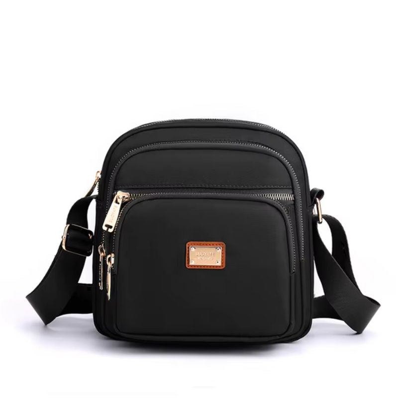 sac bandoulière 3 compartiments noir