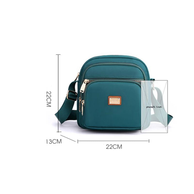 sac bandoulière multi compartiments tissu