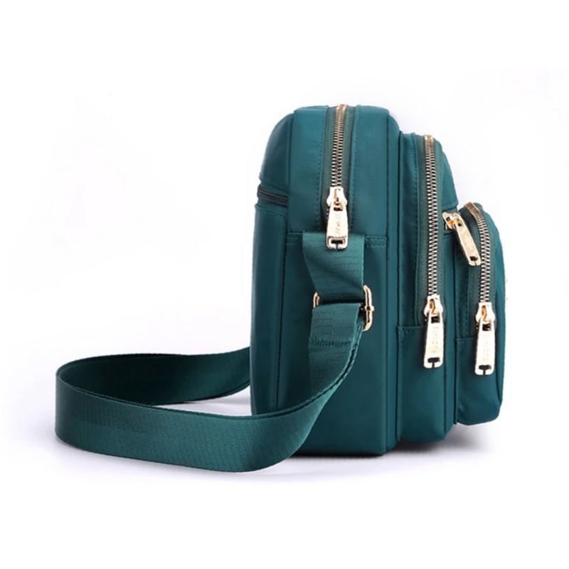 sac bandoulière 3 compartiments bleu