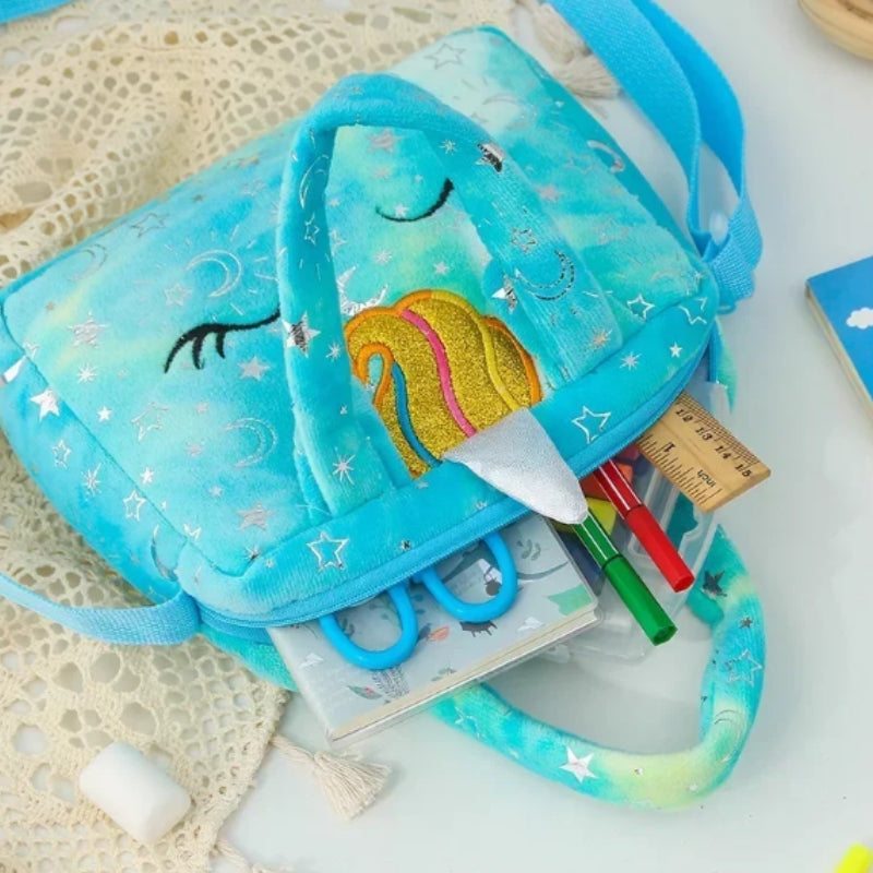 sac bandoulière en peluche fille