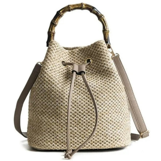 sac seau en paille