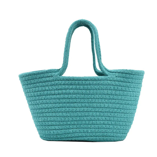 Sac à Main Panier Tendance et Coloré, de couleur vert et sur fond blanc.