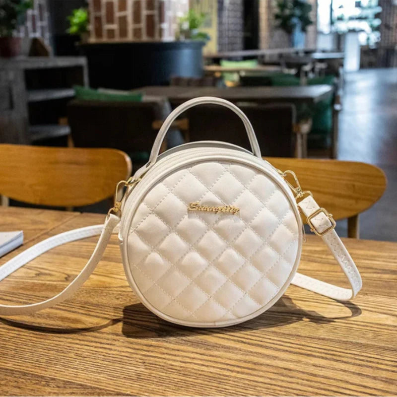 Sac à Main Rond Effet Matelassé