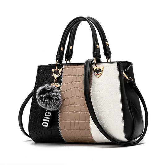 sac à main croco tricolore vernis