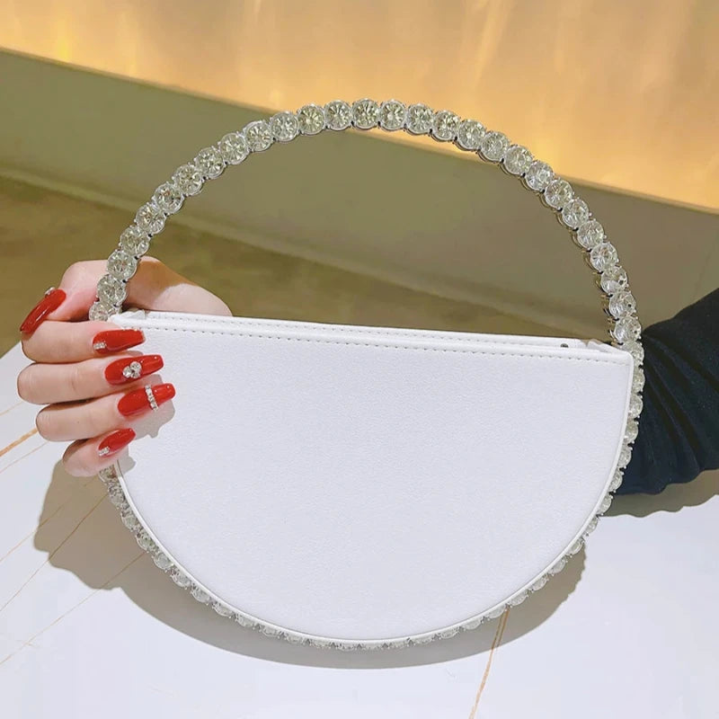 Sac à Main Mariage Femme Rond et Strass