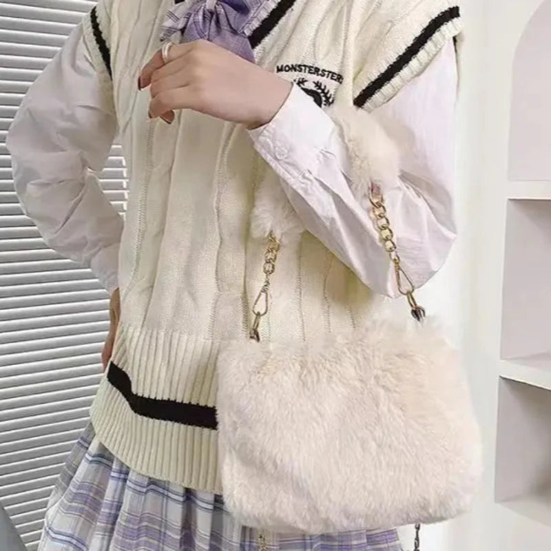 Sac à Main Fausse Fourrure Doux et Élégant