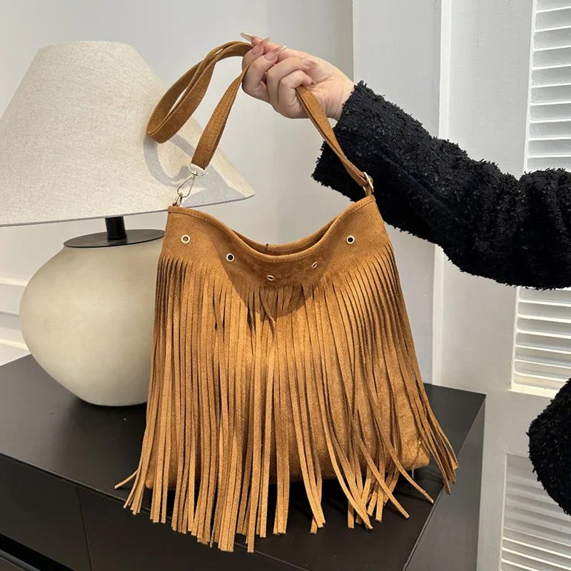 Sac à Main Bohème Chic avec Frange Stylée