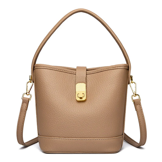 Sac à Main Seau Bandoulière - Marron Clair