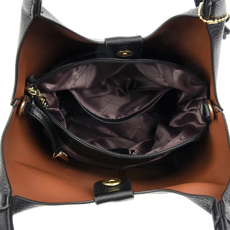Sac à Main Noir Luxe avec Bandoulière