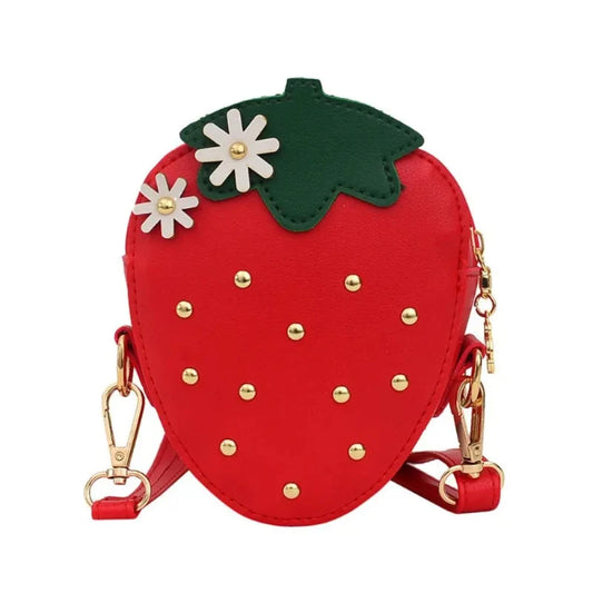 Sac Pour Petite Fille au Design de Fraise sur fond blanc