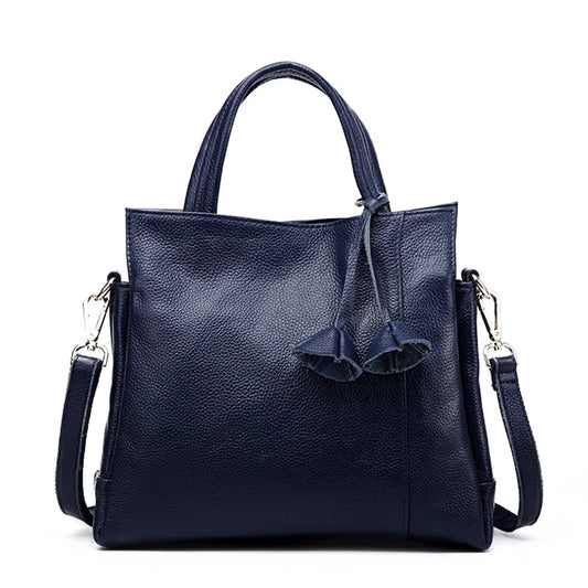 sac à main bandoulière cuir bleu marine