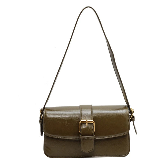 Sac Baguette à Boucle - Vert Olive