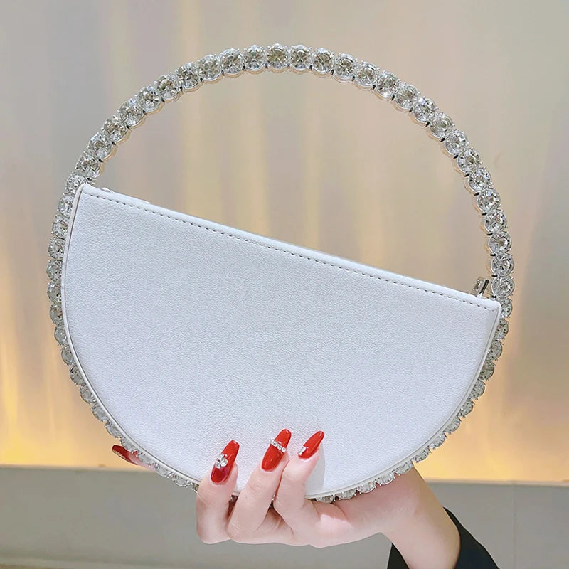 Sac à Main Mariage Femme Rond et Strass