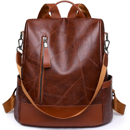 Sac à Main et à Dos Femme Marron et Chic sur fond blanc