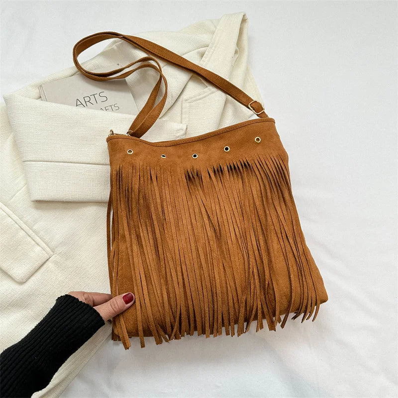 Sac à Main Bohème Chic avec Frange Stylée