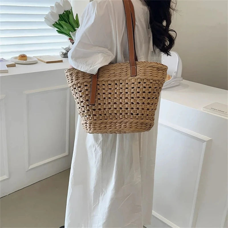 Sac à Main Panier Vintage et Marron