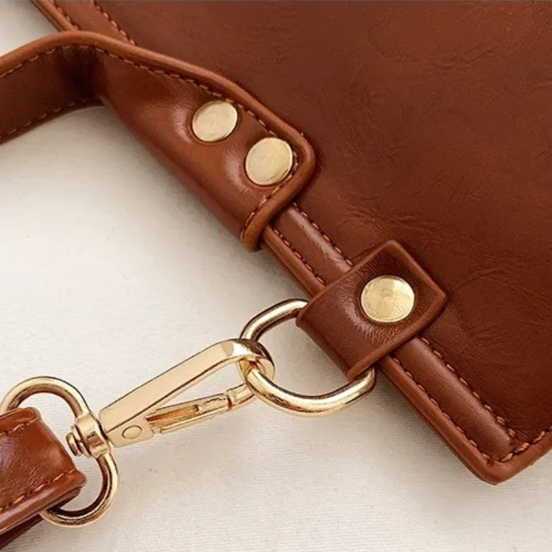 cartable sac femme - Camel - Blanc - Noir - Marron Foncé