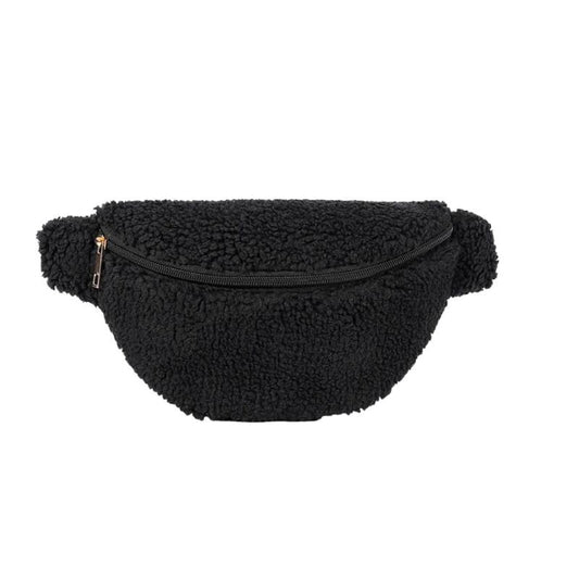 Sac Banane Femme Doux en Peluche sur fond blanc